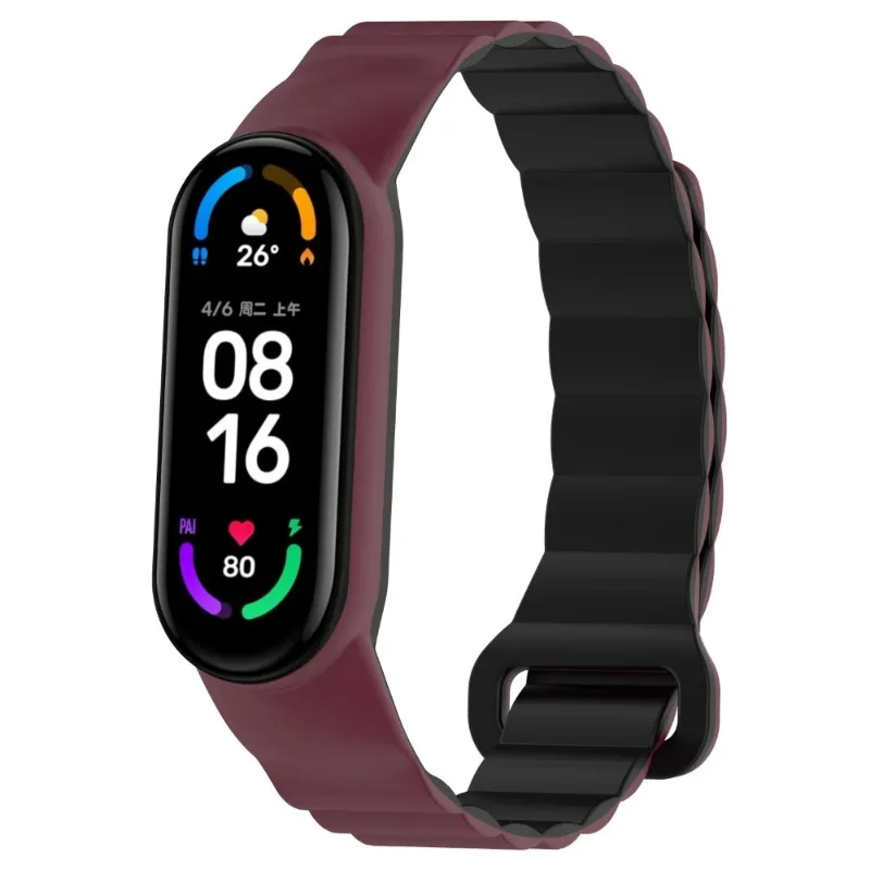 Silicone Magnetic Loop Strap For Xiaomi Mi Band 8 7 6 5 4 3 Bracelet Wristband Correa for Mi Band 9 Strap Mi band 10 Belt strap