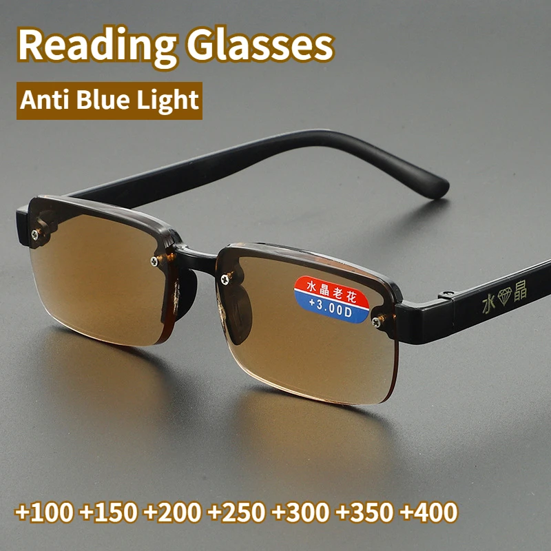 Reading Glasses Men HD Presbyopia Glasses Fashion Eyeglasses +1.0 To +4.0 Retro Glasses for Men