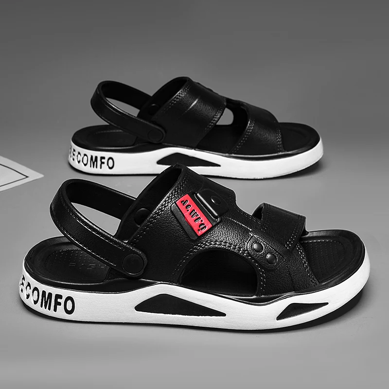 New Men's Trend Sandals Thick Sole Beach Summer Outer Wear Non-slip Wear-resistant Dual-use Driving Office EVA Soft Sole