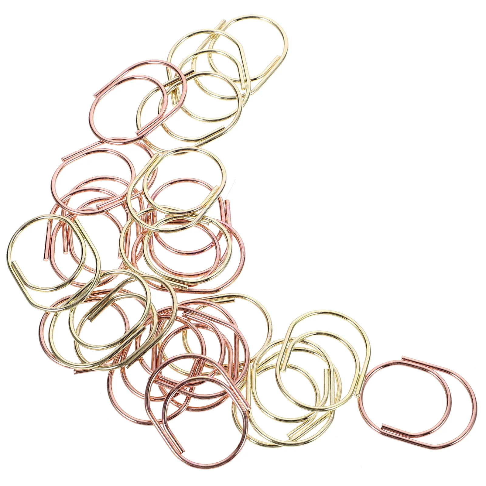 24 Pcs Office Supplies Metal Fat Paper Clip Paperclip Clamp Delicate Document Clips Student