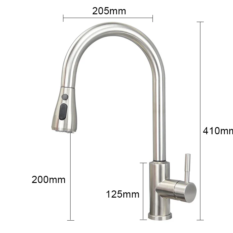 #*-manufacturer Smart Touch Sensor Faucet Stainless Steel Pull Out Sensor Induction Kitchen Sink Faucets