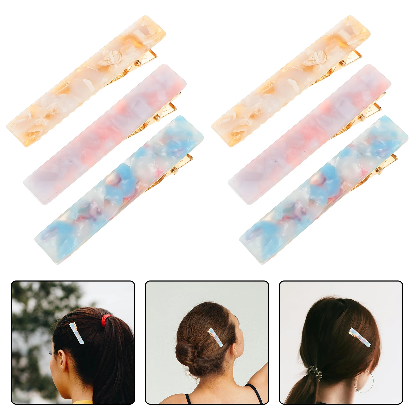 

12 Pcs Decors Claw Clips Colorful Hair Barrettes Cute Bangs Unique Accessories for Women Decorative Women's