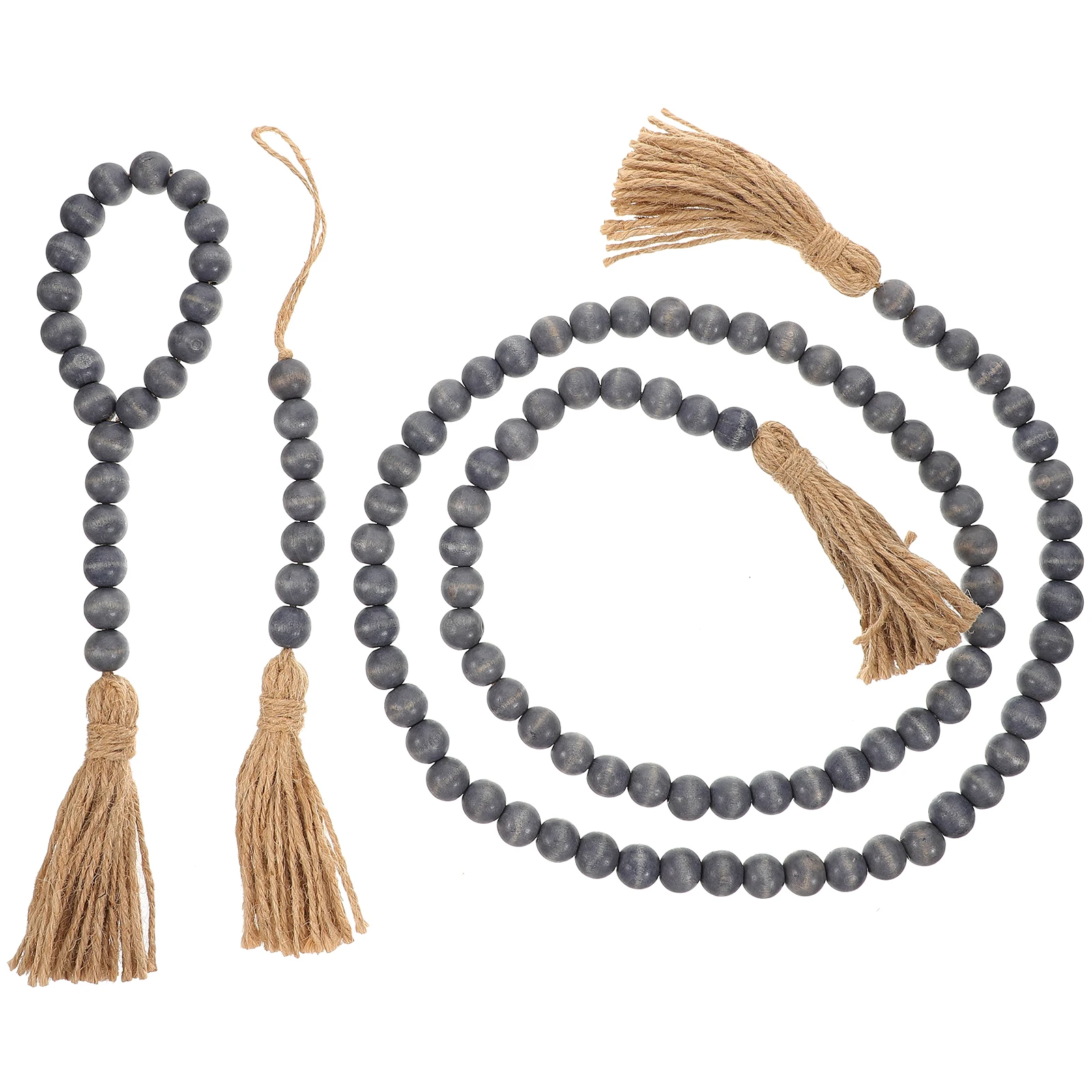 3pcs Wooden Beads Hanging Bead String Purple Decorative Hanging Door Tassel Decors Rustic Home Wooden Bead String Tassel