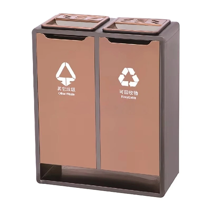 Luxury, high-end, and atmospheric stainless steel trash cans that can be customized for hotels