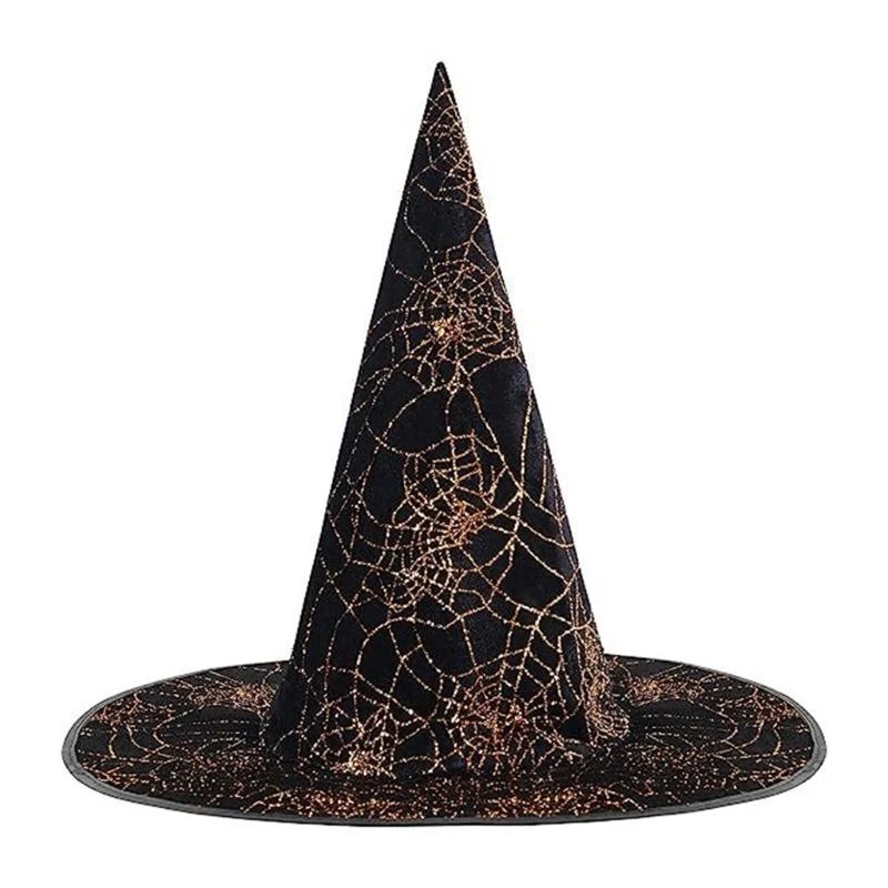 Q39C Halloween Cloth Witch Wizard Hat Party Headgear Devil Cap Taking Photo Props