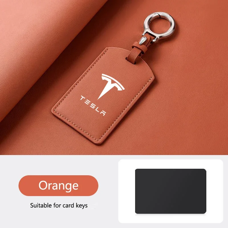 Leren auto smart NFC kaart sleutelhulsel beschermhoes voor Tesla Model 3 Model S Model X Model Y sleutelhanger accessoires