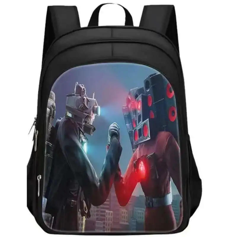 Titan Tv Man Skibidi Zaino da toilette Zaino da scuola per cartoni animati per ragazzi Titan Drill Man Camera Man Speakerman Lunch Bag Box Case