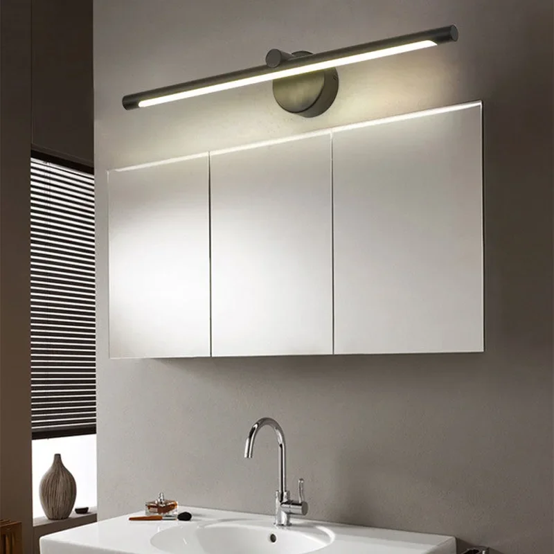 Mirror Light LED Wall Lamp With Switch Touch Dimming Motion Sensor Bathroom Wall Light 40cm 55cm AC85 - 265V Indoor Lighting