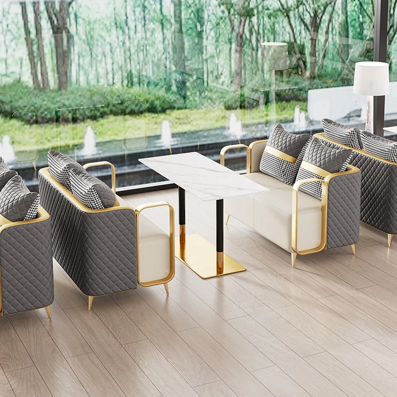 Coffee Sofa Restaurant Clear Card Seat Studio Light Luxury Hotel Leisure Reception Negotiation Commercial Club Tables and