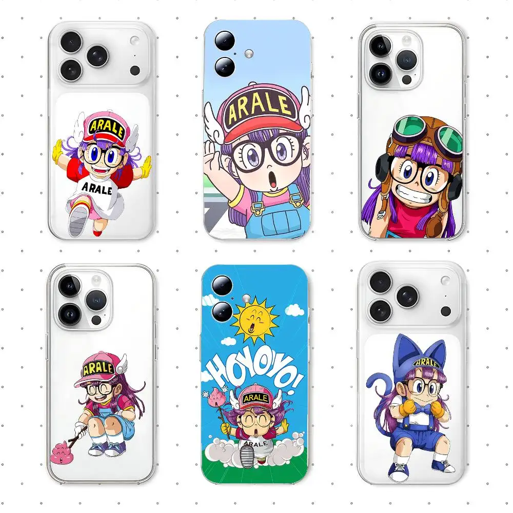 

Cute D-Dr. Slump Phone Case Transparent Phone Case For IPhone 17 16 Pro Max 15 14 13 12 11 Shockproof Protective Cover
