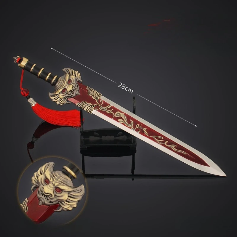 28 センチメートル/11.02 インチ神の創造 12 神聖な剣周辺男性と女性の剣武器モデル古代合金コレクション小道具ギフト