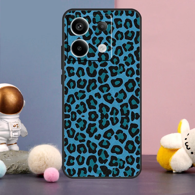  Leopard Print Effect Texture Case For Xiaomi Redmi Note 9 10 11 12 13 Pro Plus 12S 11S 10S 9S Remdi 12 13 C 9C 10C Cover