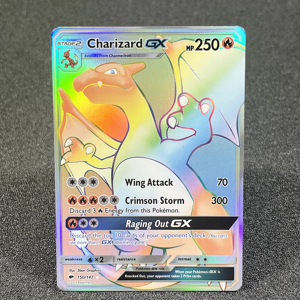 Карты Покемон солнце и луна ожигающие тени Charizard-GX Umbreon солнце и луна UNB GRI CES UNM SLG карты из фольги игра коллекция PTCG прокси