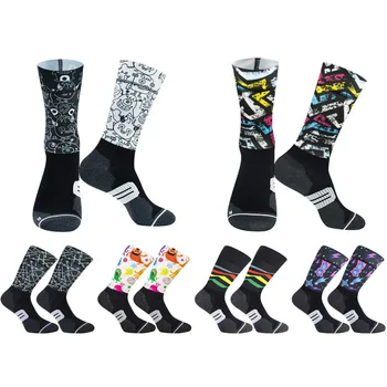 Calcetines deportivos de compresión 2024, calcetines antideslizantes para bicicleta, calcetines profesionales para deportes de calle para hombres y mujeres, calcetines de ciclismo de carreras