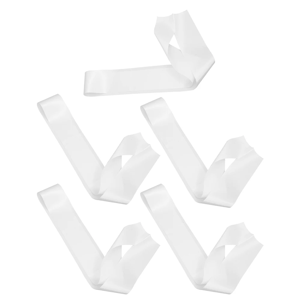 

5pcs Blank Sash White Satin Party Etiquette Belt Wedding Sash Portable Gathering Supply