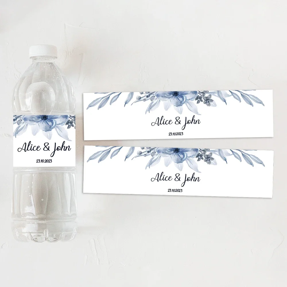 Celebration Label Wedding Personalized Water Bottle Label Decal Custom Name Text Decal Suitable for Bridal Gift Parties