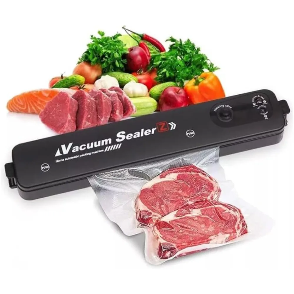 

Food Vacuum Sealer – Compact design, automatic operation, ultra-quiet, 15-second fast sealing, includes 10 vacuum bags.