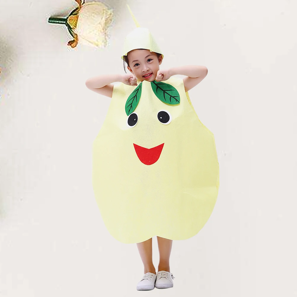 

Children Fruit Costume Kids Vegetable Clothing Adorable Halloween Outfit Comfortable Texture cosplay Stage Performance Prop Easy