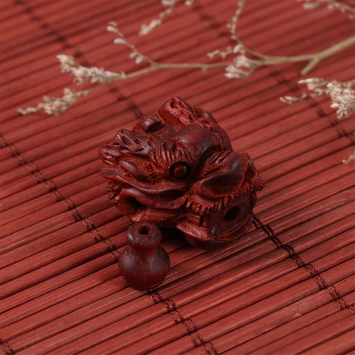 

3D Hand Carved Wooden Dragon Head Pendant Charm Diy Jewelry Making Accessory For Keychain Bracelet Necklace Anklet Diy Charms