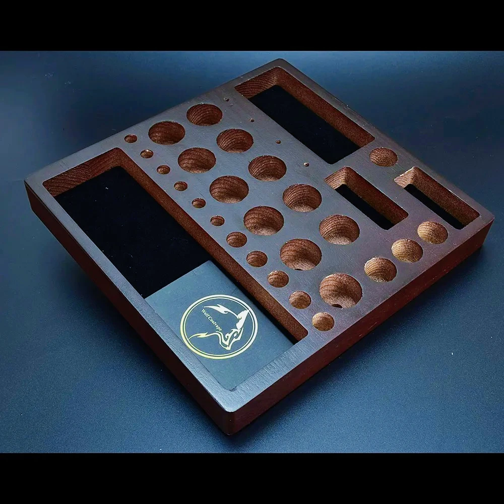 Wolfcoolvape RBA RDA RTA Rak Display Kayu Organizer Berdiri Vape untuk Tempat Penyimpanan Alat Penyemprot Aksesori Mod Rokok Elektrik