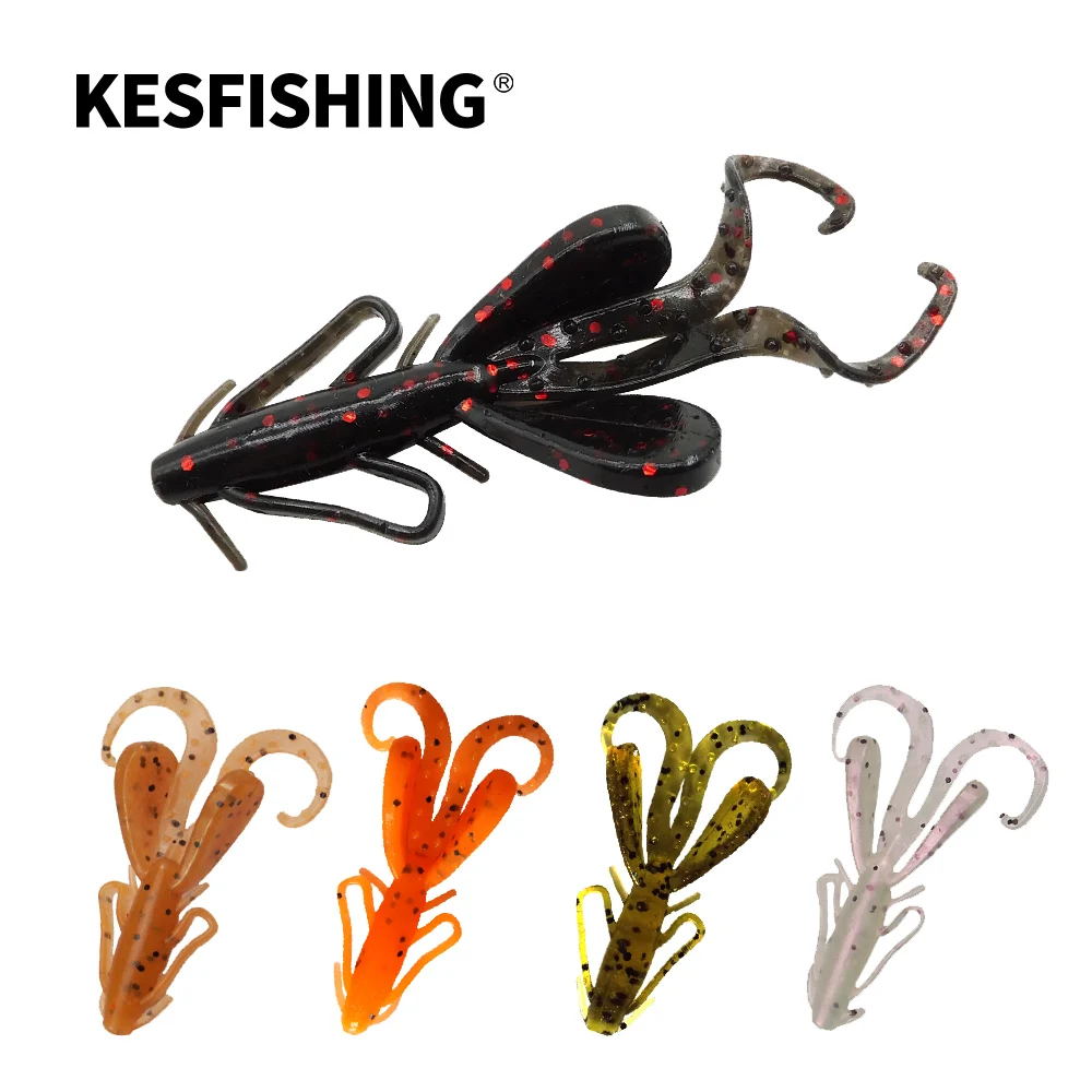 

KESFISHING Isca Artificial Baits Shrimp Hogy Hog 48mm Silicone Soft Bait Bass Trout Pike Fish Leurre Souple Ice Fishing Lures