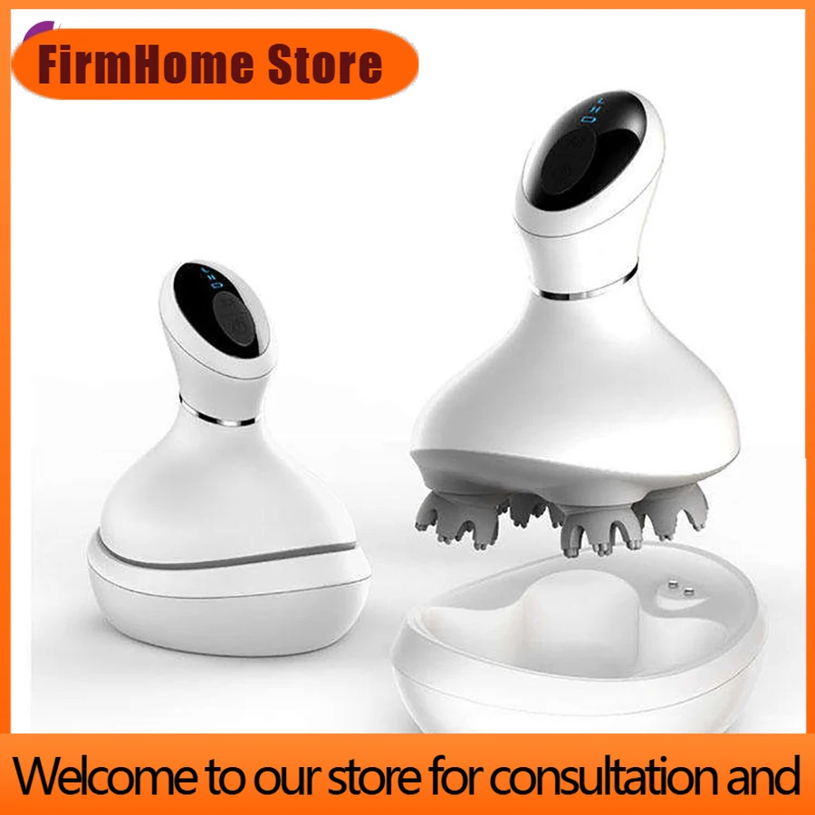 FirmHome Store4 Touch 28 Grip Blank Electronic Machine Scalp Head Massager Vibrating Silicone Electric Head Massage