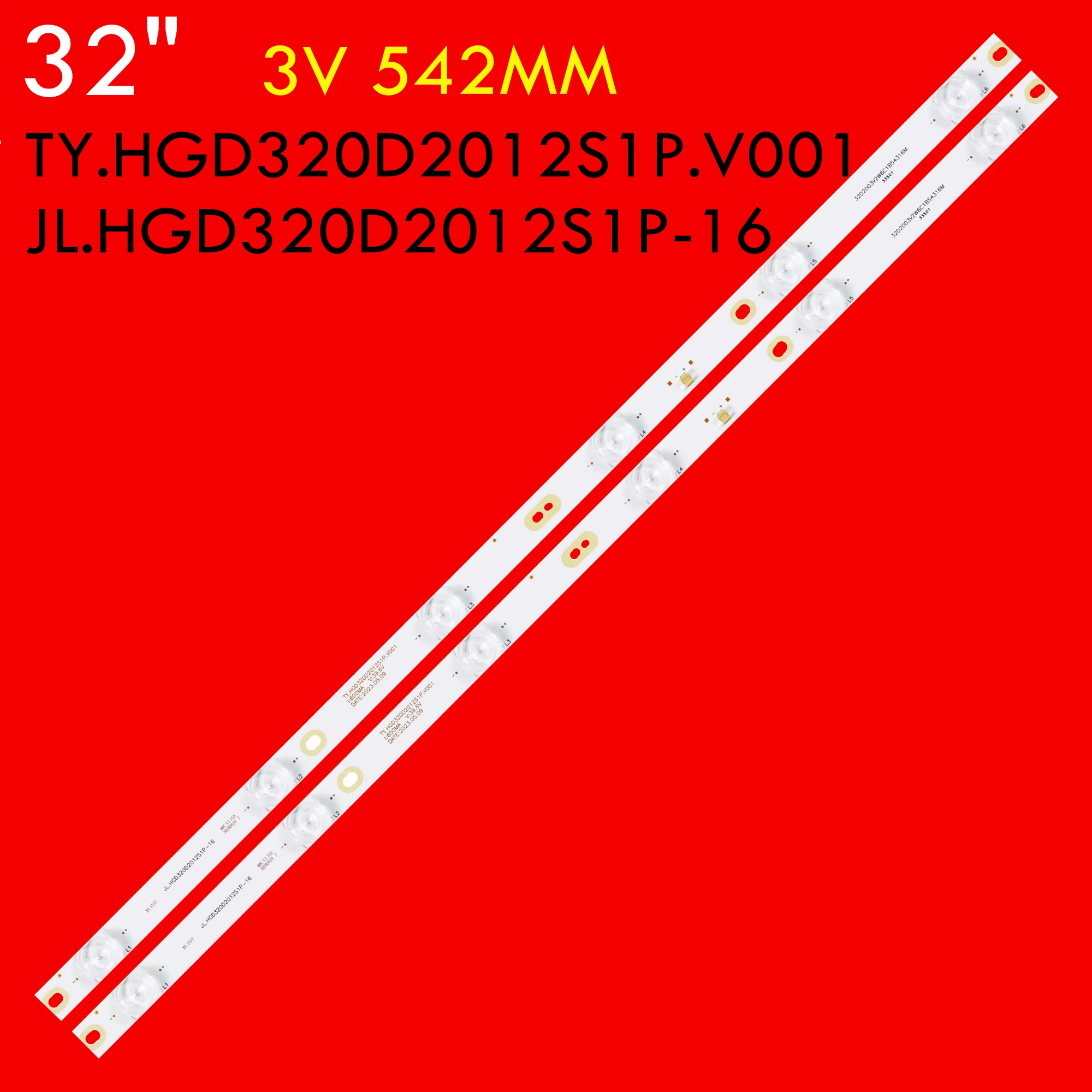 

10 шт., задняя подсветка телевизора для L32LE3301B LE3218 32A500 HG-320D-1A1 TY.HGD320D2012S1P.V001 JL.HGD320D2012S1P-16