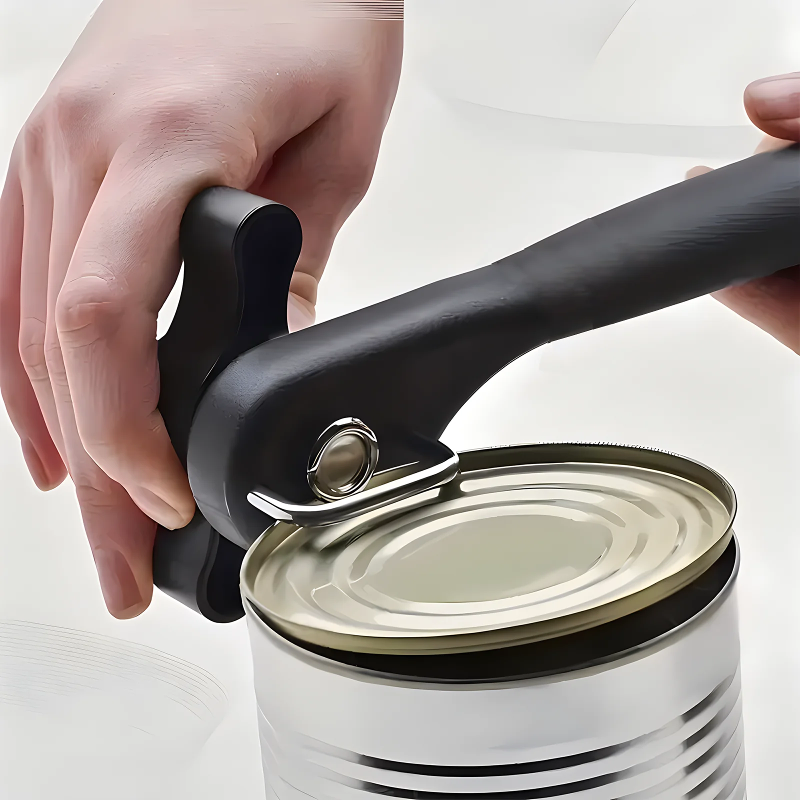 Safe Cut Can Opener, Smooth Edge Can Opener handheld, Food Grade Stainless Steel Cutting Can Opener for Kitchen & Restaurant