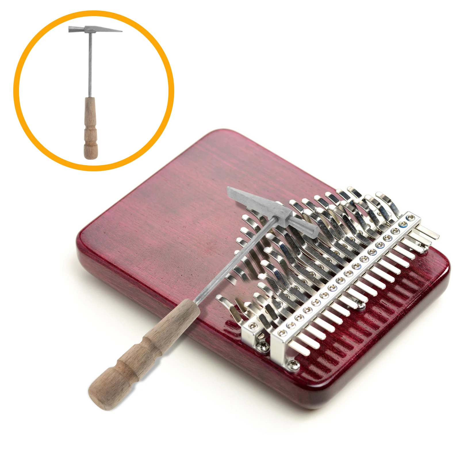 

Tuning Hammer Metal Camping Repair Tool Guitar Maintenance Kalimba Thumb Piano Small