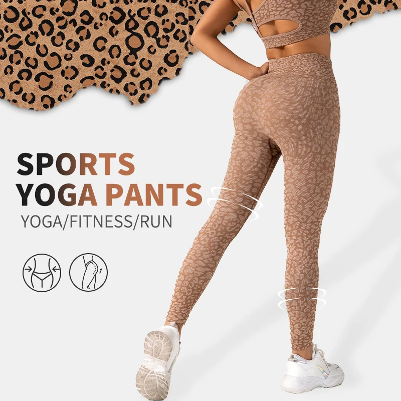 

Women's Leopard Print Yoga Pants, Gym Leggings, Seamless, High Waisted, Push Up, Exercise, Fitness, New