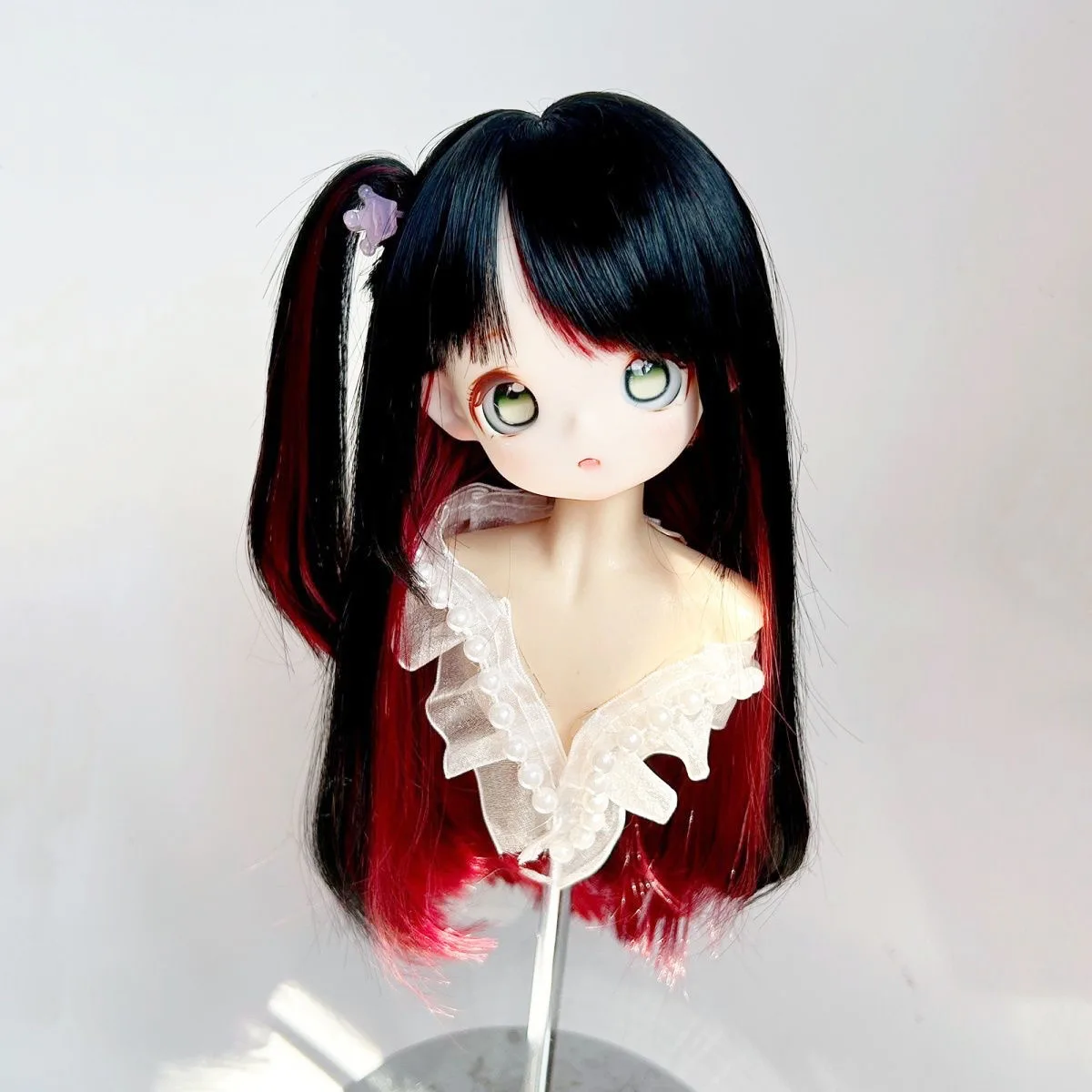 Fashion BJD Doll Hair, Two-Tone Stitching 1/3 1/4 1/6 High Temperature Silk SD Bangs Wig Free Shipping