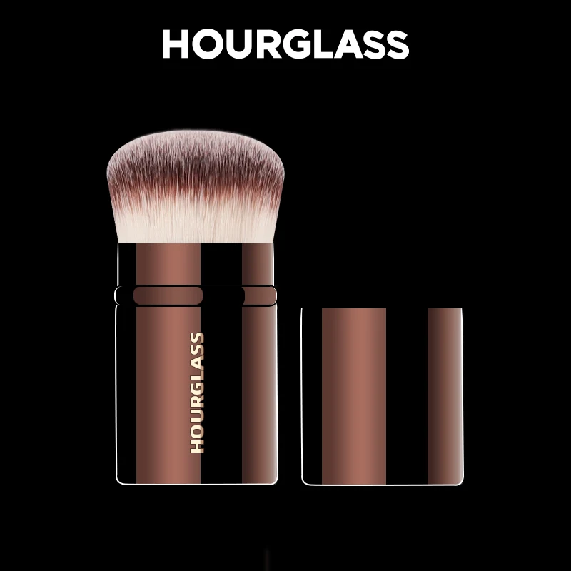 Hourglass Makeup Brush- Retractable Foundation/Blush Brush Soft and Skin-friendly Fiber Hair Fashion Design Single Face Brush