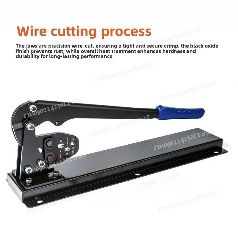 Open Barrel OT Terminal Crimping Tool for U Type Wire Connectors 5-200A, Professional Copper Cable Lug Crimper Pliers