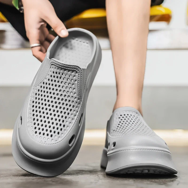 أزياء الرجال النعال عارضة خفيفة مريحة الرجال الصنادل في الهواء الطلق نعال شاطئ الأسرة زوجين النعال للرجال أحذية المشي #6