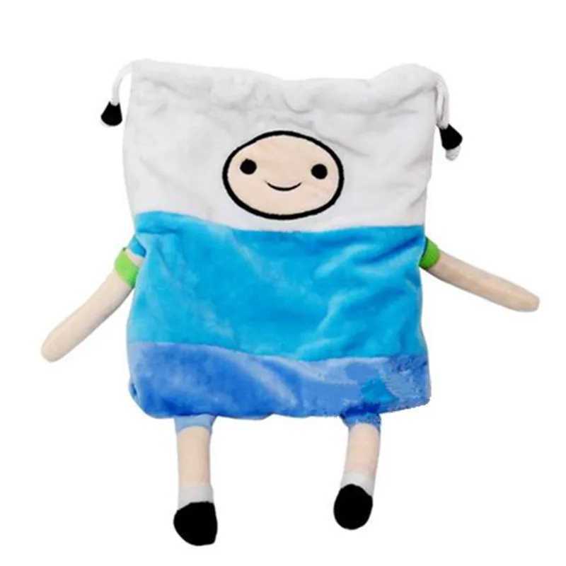 

New Cute Adventure Time Finn and Jake Children Plush Stuffed Drawstring Bags Make Up Cosmetics Case For Women