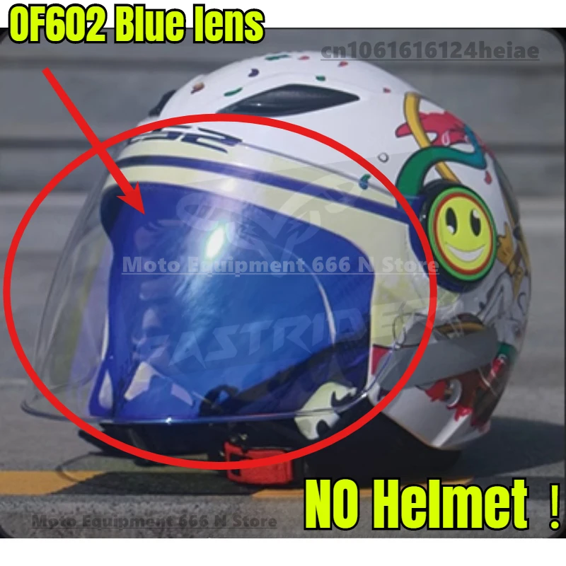 Helmet Lenses Suitable for LS2 OF602 Children's Half Helmet Night Vision Day and Night Lens,color Visors, Helmet Face Mask