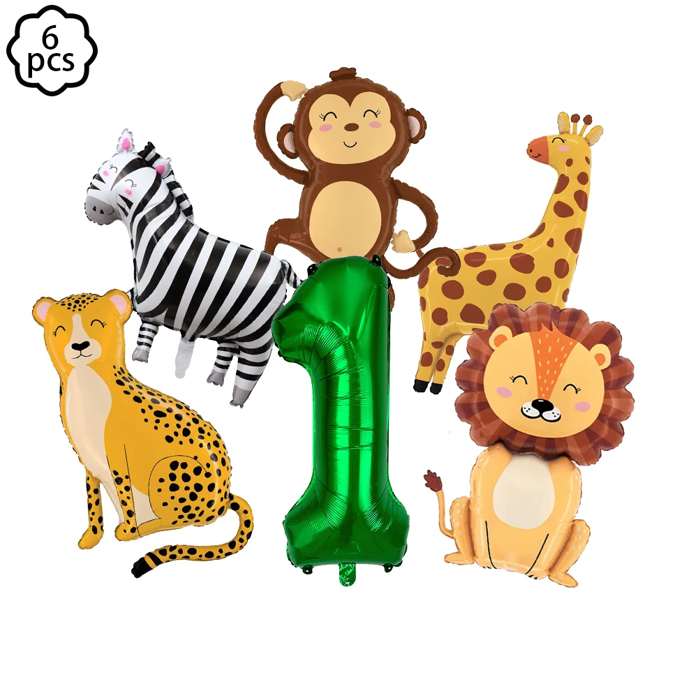jungle animals balloon jungle Safari party banner decor kids Jungle Wild One birthday decor Jungle Animals Birthday Decor banner - view 2
