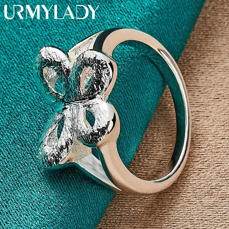 

URMYLADY 925 Sterling Silver Butterfly 7-10# Ring For Women Fashion Wedding Party Charm Jewelry