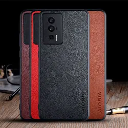Case for Poco F5 Pro coque solid color durable classical business Leather cover for xiaomi poco f5 case funda