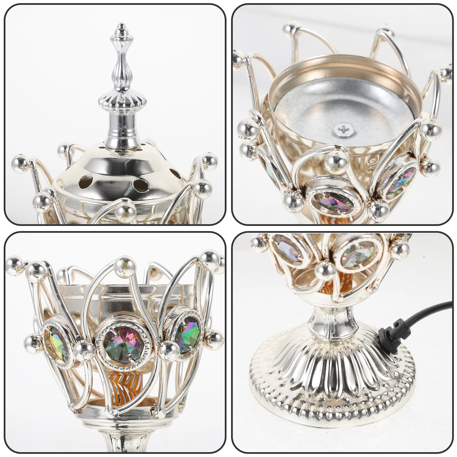 

Metal Incense Middle Eastern Retro Electric Censer Iron EU Plug Decorative Incense Burners Home Decor AromaBurner Reusable