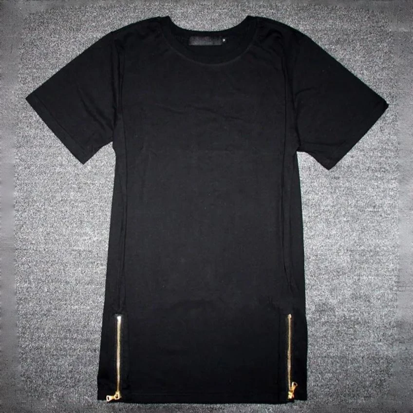 2026 MRMT Mens Zipper Long T-Shirt Arc Hem Men\'s Cotton T Shirts Tee Tops Man Extra Long T Shirt for Male Brand New Tees Shirt