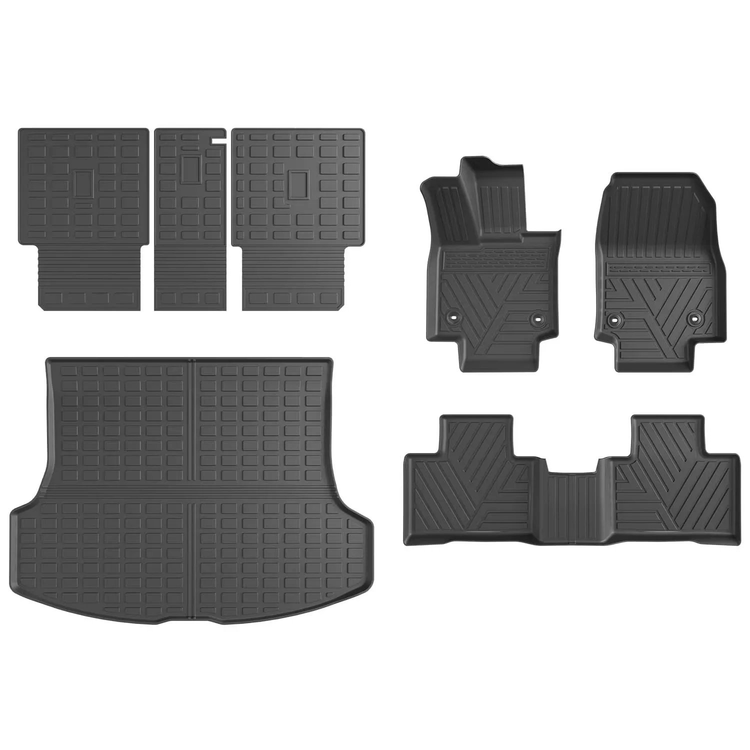 7pcs Full Set TPE Floor Mats + Trunk Mat Bed mat For Lexus RX350/450H 2016-2025 Waterproof Car Liners