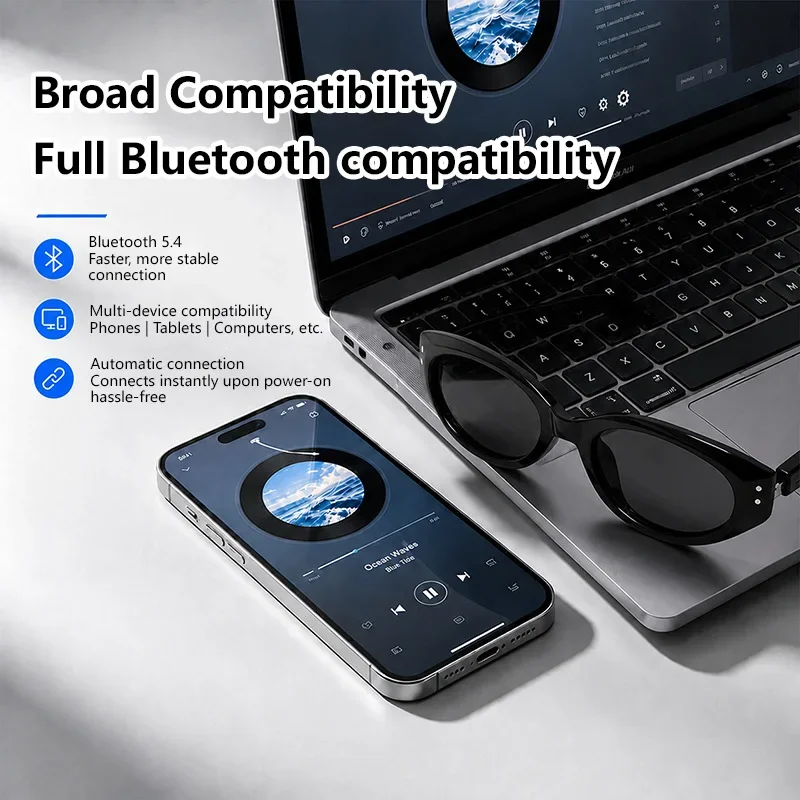 Oneplus AI-Powered Bluetooth Sunglasses UV Protection Long Battery Life for Calls and Music Bluetooth Headphone Sunglasses