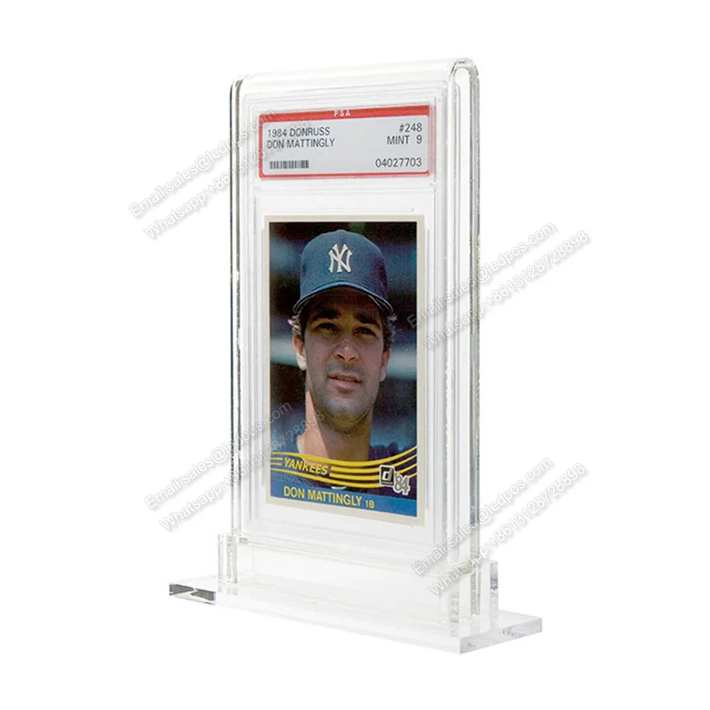 Clear Professional Sports Authenticator PSA Graded Trading Cards Acrylic Display Case and Stand Collector Storage Box Protector