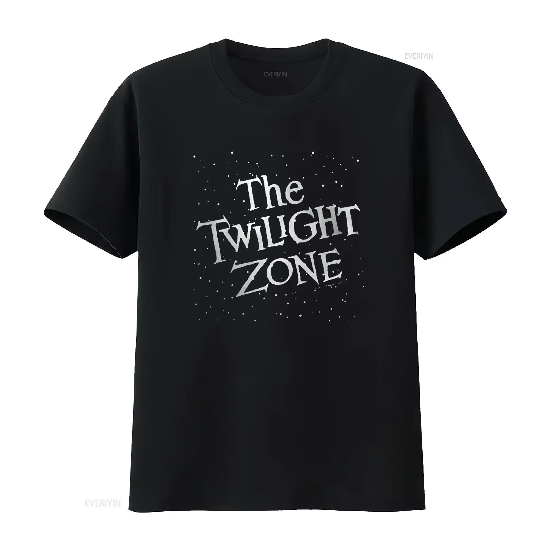 Camiseta oscura The Twilight Zone para mujer, ropa informal lavada vintage pequeña negra con gráfico, Top cómodo Unisex para uso diario