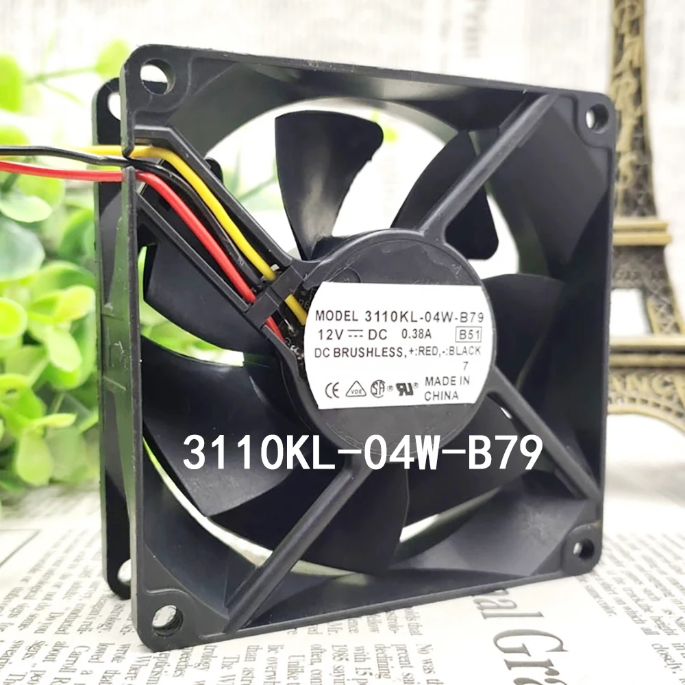 

High temperature Resistance Fan 3110KL-04W-B79 12VDC 0.38A 80*80*25mm Fully Teste