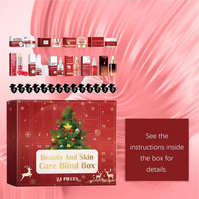 24 Tage Countdown Advents kalender Kosmetik Advents kalender 24-Gitter Beauty Surprise box Kosmetik-Kit für Mädchen Frauen