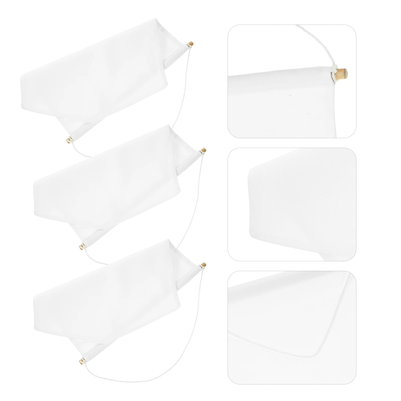 

3pcs Canvas Banners Pin Display Blank Pennant Flags White Wall Decor Diy Embroidery Painting Screen Printing Htv Room Decoration