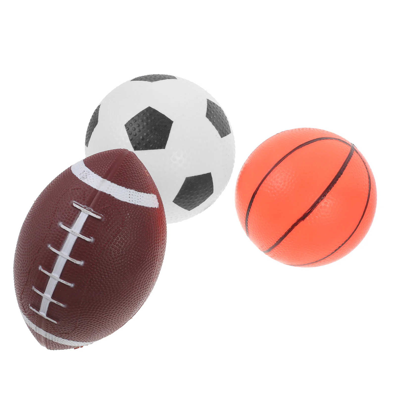3 Pcs Suit Balls Set for Kids 1 3 Years Old Football Basketball Rugby Toy Bouncy Balls Lightweight Elastic
