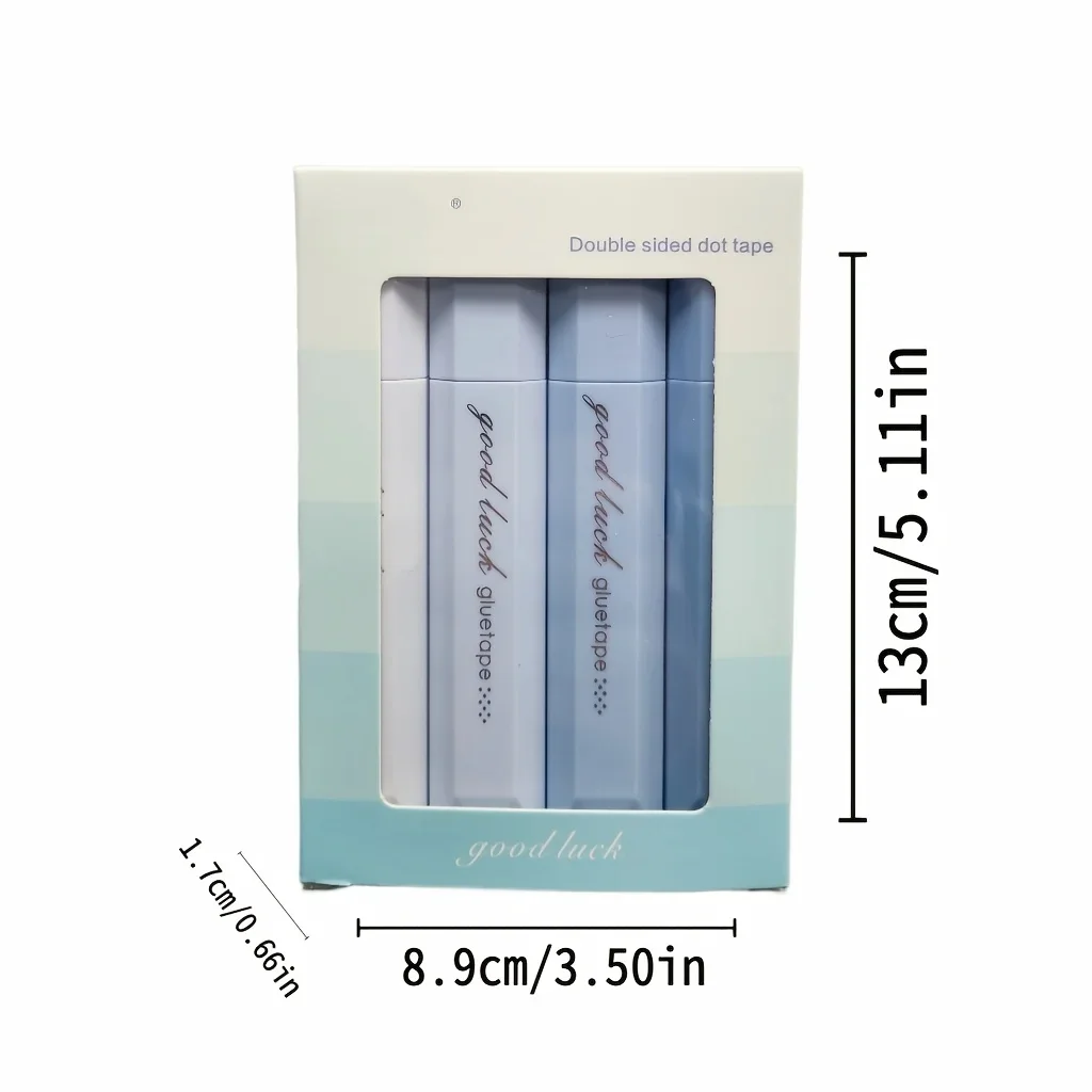 4 قطع من الأشرطة المقاومة للماء، بكرات مطاطية محمولة لسجلات القصاصات، وتغليف الهدايا، وتركيب الصور